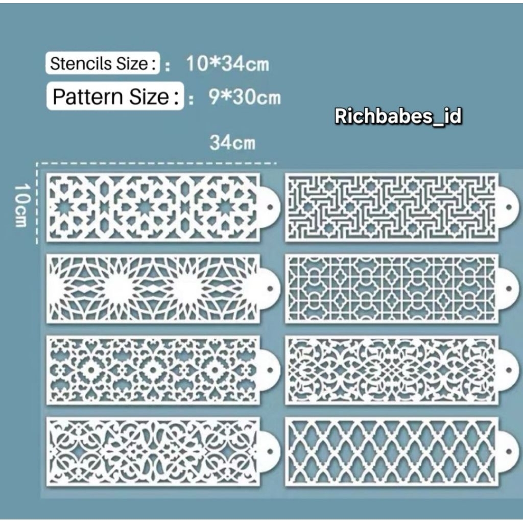 Cetakan Stencils Motif Batik Cake Stencils Lace Pattern Stencil Kue Motif 30cm 9*30