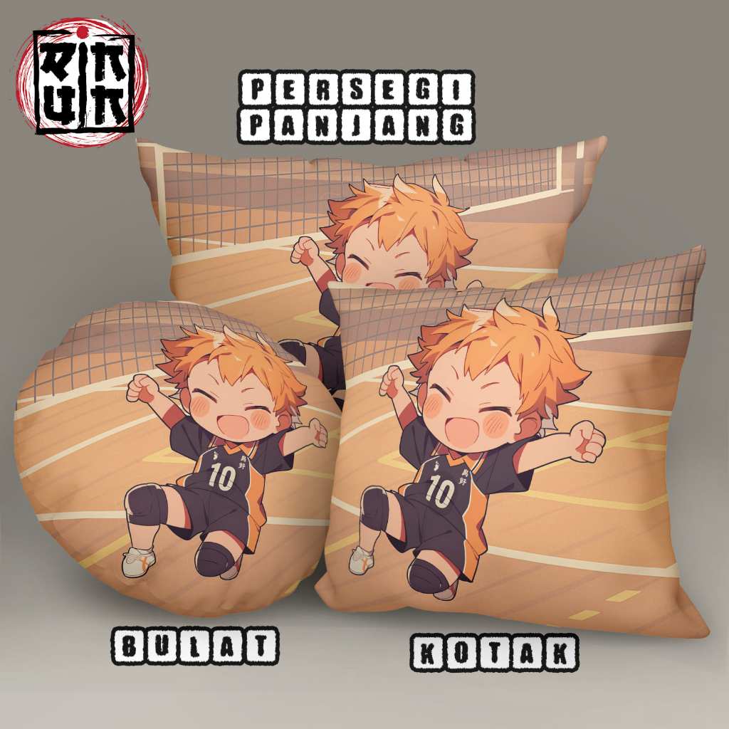 Bantal Sofa Bulat / Kotak / Persegi Panjang Hinata Shoyo Haikyu Karakter Anime