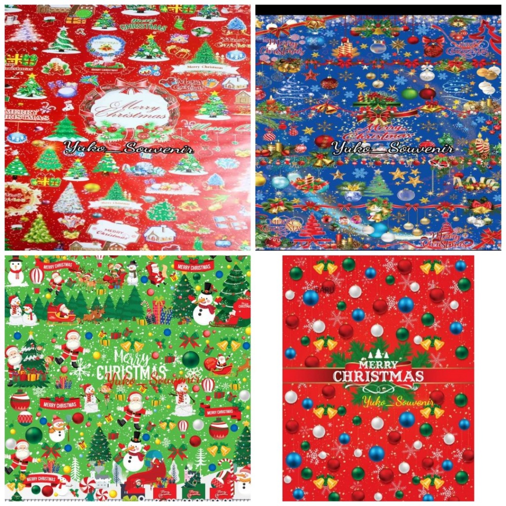 kertas Kado Natal Kertas Kado Christmas Glossy Tebal Kertas Natal Kado Natal