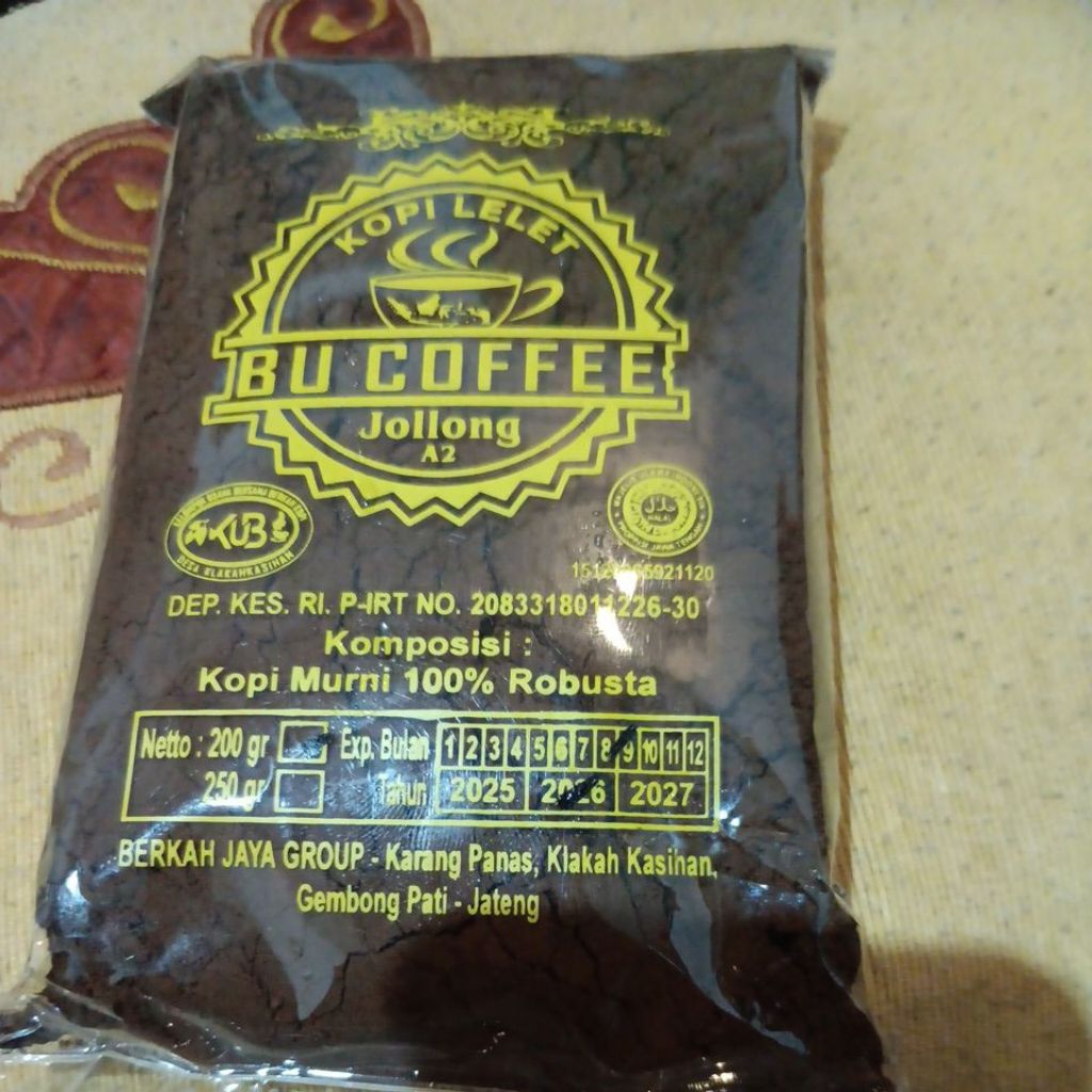 Kopi bubuk / Kopi lelet 200 gr khas jolong pati jawa tengah