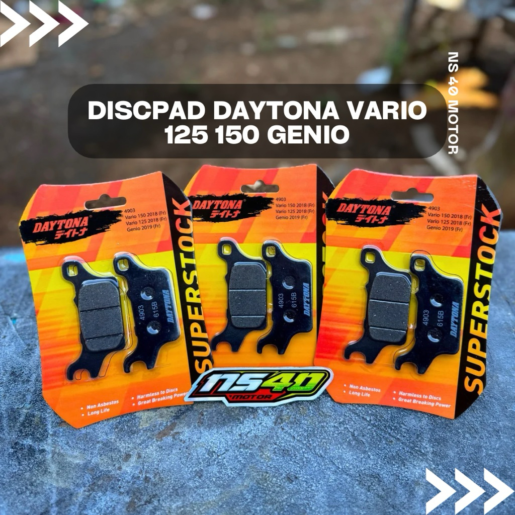 DISCPAD KAMPAS REM DEPAN DAYTONA VARIO 125 VARIO 150 GENIO ORIGINAL DAYTONA