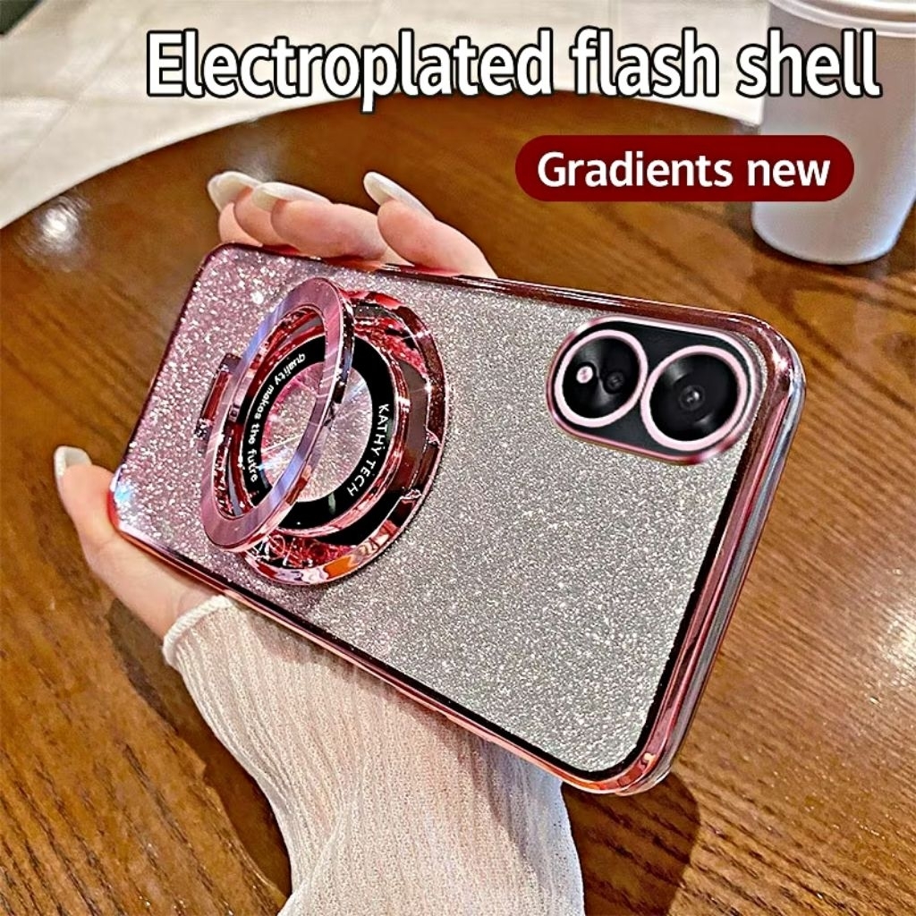 Casing Oppo A17 Softase Gliter Mewah dan Elegan Melindungi Handphone