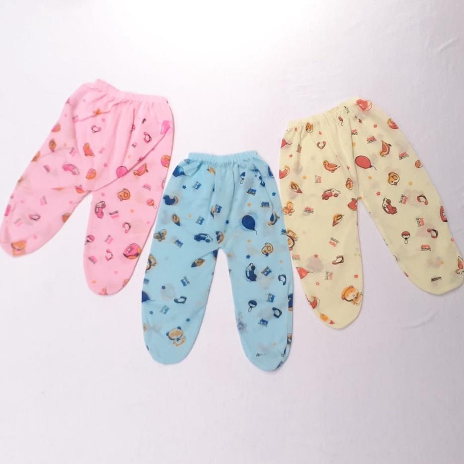 CELANA PANJANG BAYI 0 - 6 BULAN CELANA PANJANG TUTUP KAKI / CELANA BUNTET BABY LUSINAN 12PCS