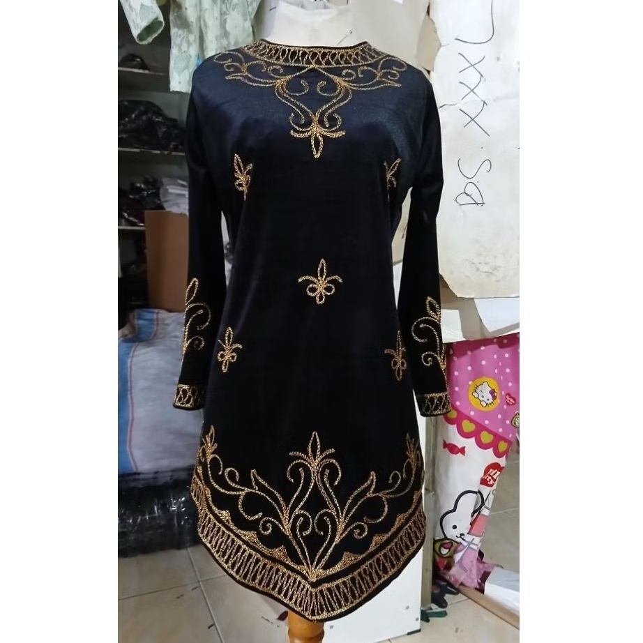 BAJU KURUNG MINANG BLUDRU BORDIR STIK EMAS BAJU ADAT WANITA TERBARU/ BAJU KURUNG MELAYU