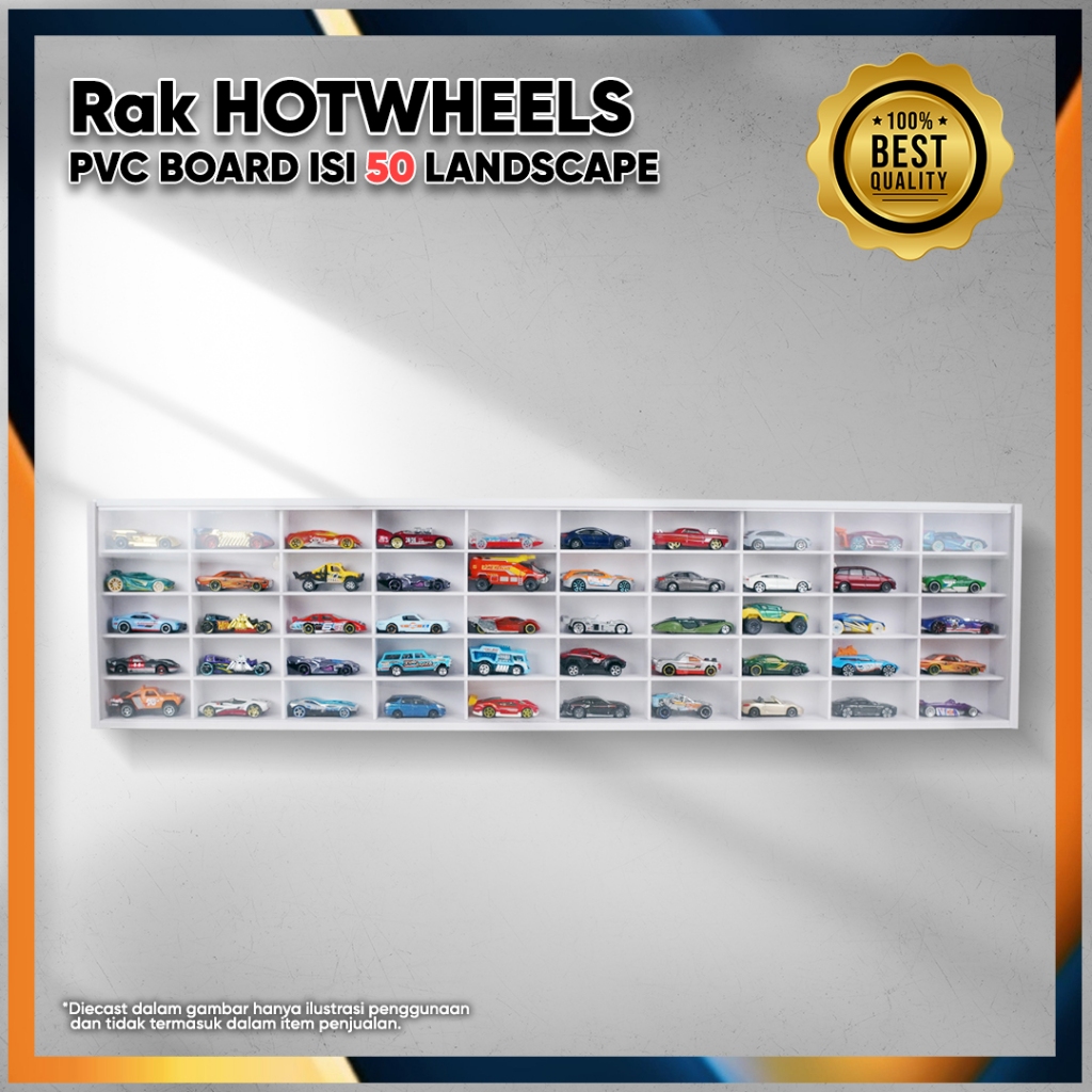 Rak Hotwheels Isi 50 Tanpa Logo Landscape Pvc Board MRT