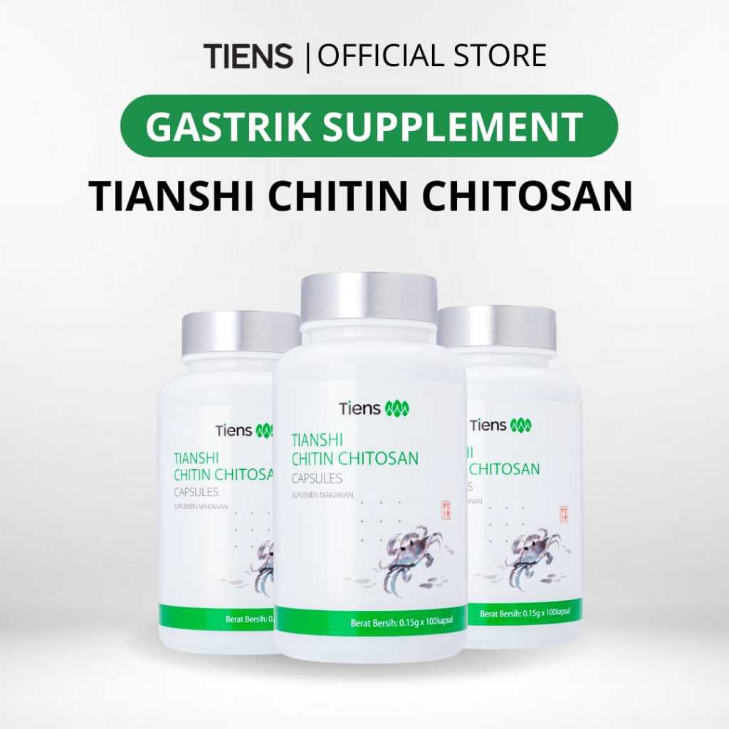 VITAMIN CINA HERBAL ASAM LAMBUNG SUPLEMENT CHITIN CHITOSAN TIENS ORIGINAL 100 KAPSUL