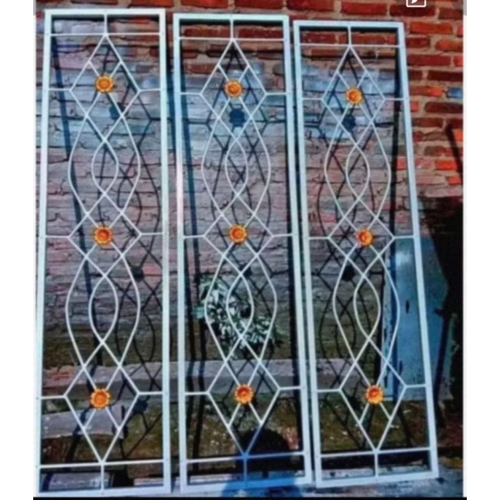 disein teralis jendela minimalis motiv bunga. pengaman rumah anda 160×33