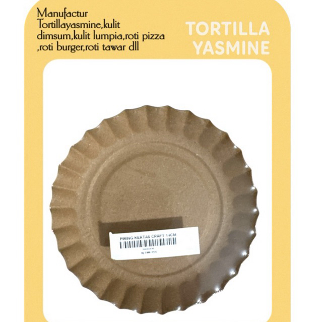 piring kertas kraf coklat