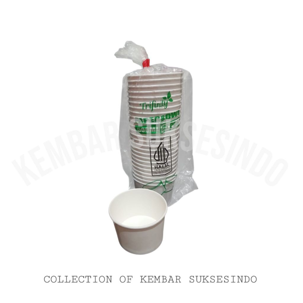 kembar suksesindo Paper Bowl 500ml / paper bowl trifinity 500ml