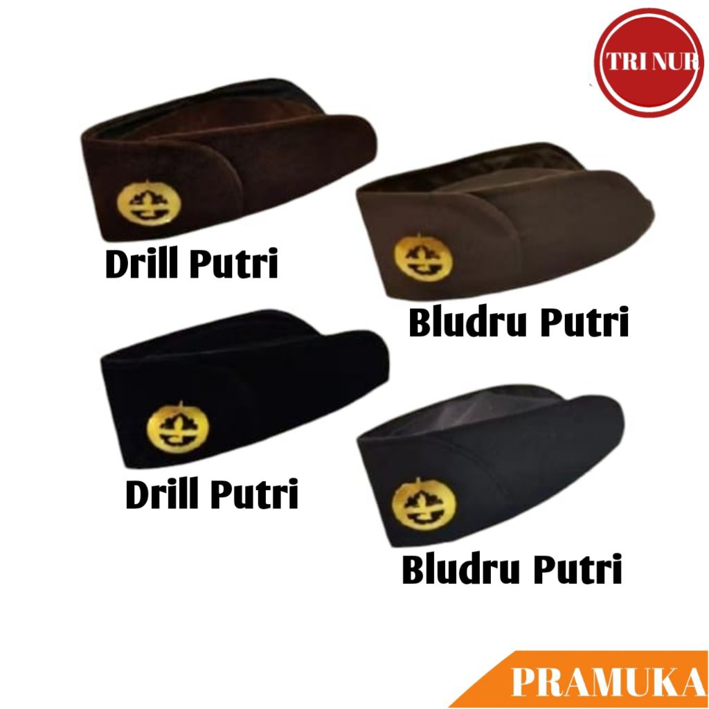 Peci Pembina Pramuka Putri + Pin / Peci Pramuka Putri / Peci Pramuka + Pin (Krawang)