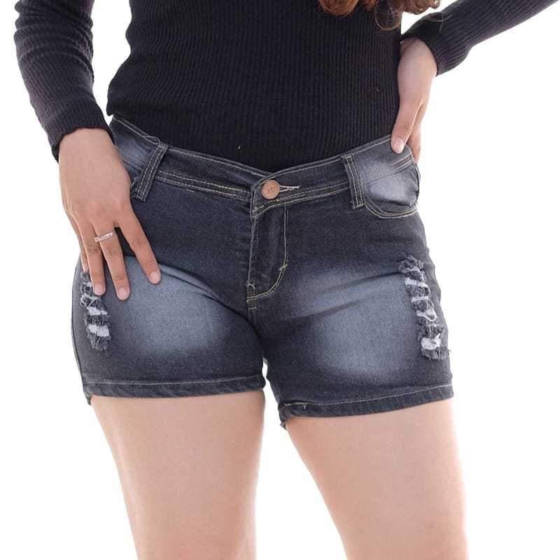 Hot Pants Jeans Highwaist Celana pendek Jeans wanita Stretch premium korean Style