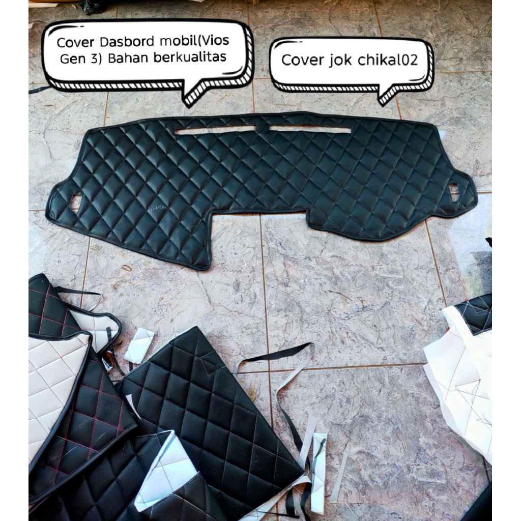 karpetAlaspelindung Dasbord Mobil( Vios Gen 3 /thn 2012-2016) Bahan kulit Berkualitas, pree antislip