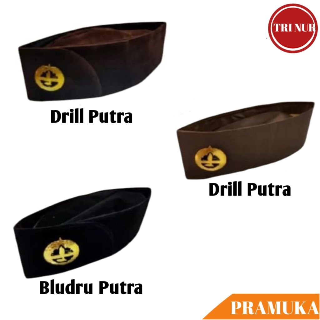 Peci Pembina Pramuka Putra + Pin / Peci Pramuka Putra / Peci Pramuka + Pin (Krawang)