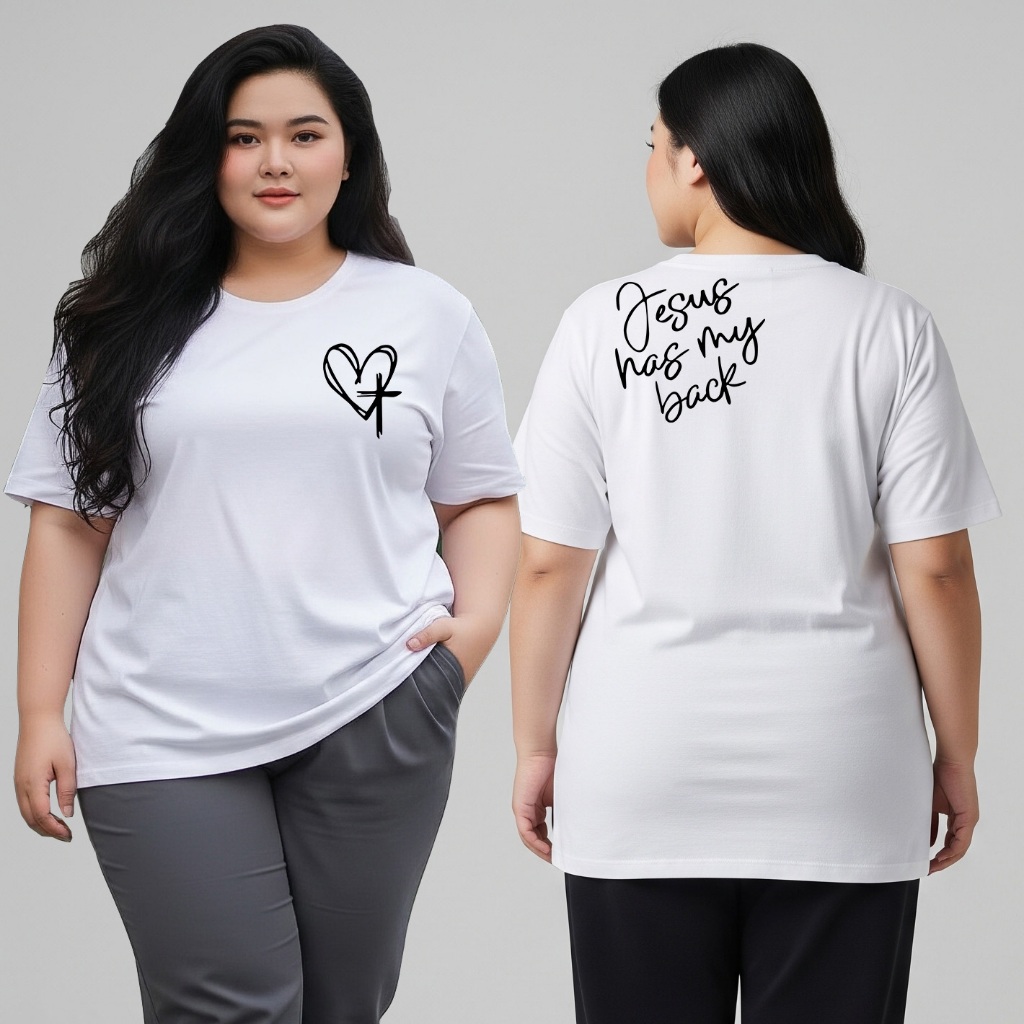 Kaos Rohani Oversize Yesus My Back Ld 170 160 150 140 130 120