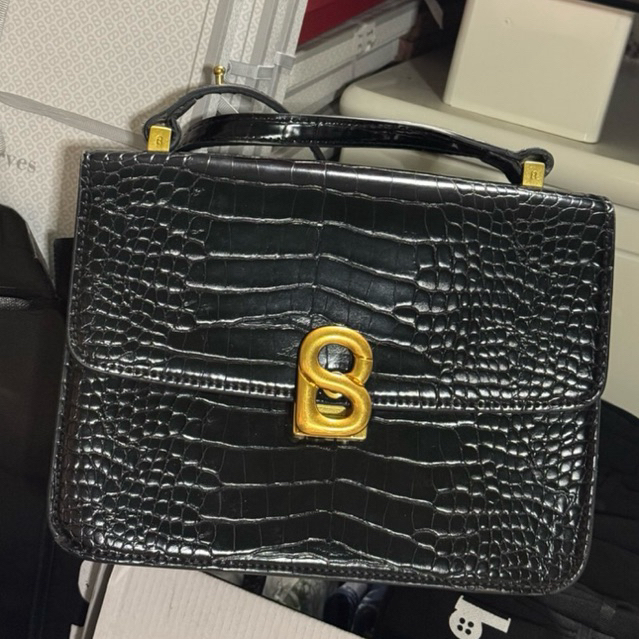 PRELOVED TAS AUDREY BAG CROCO MEDIUM BLACK HITAM BEKAS SECOND BUKAN NEW BALIKPAPAN SAMARINDA TAS JIL