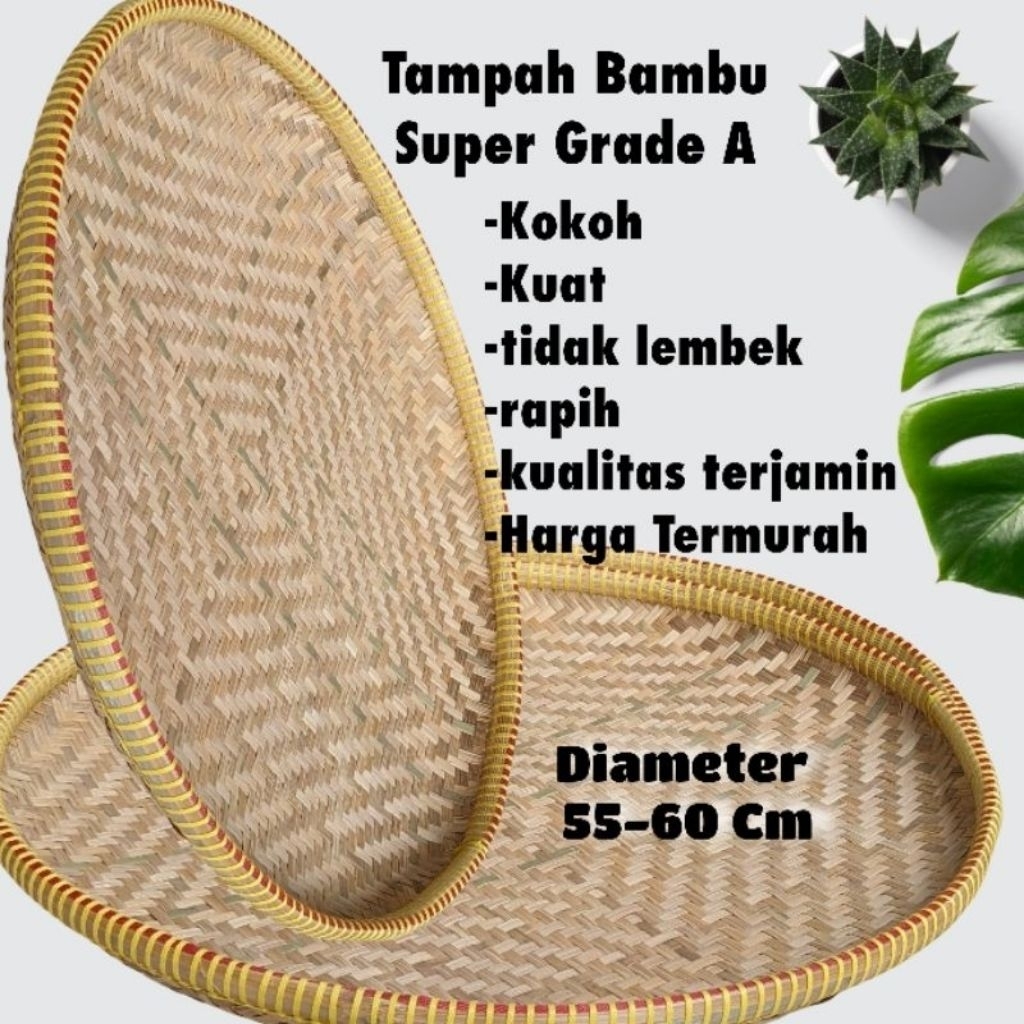 Tampah Nyiru Kerajinan bambu kuat ukuran besar dan sedang