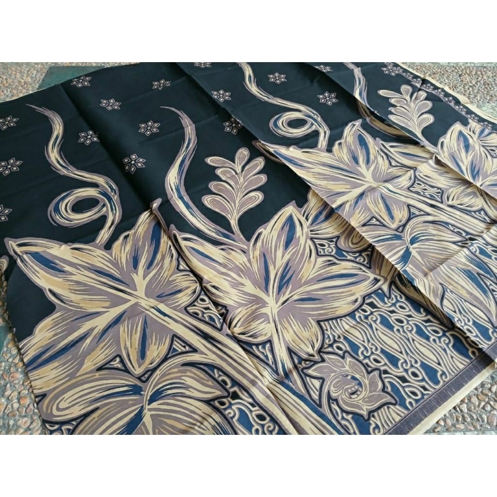kain batik motif daun besar untuk bahan baju