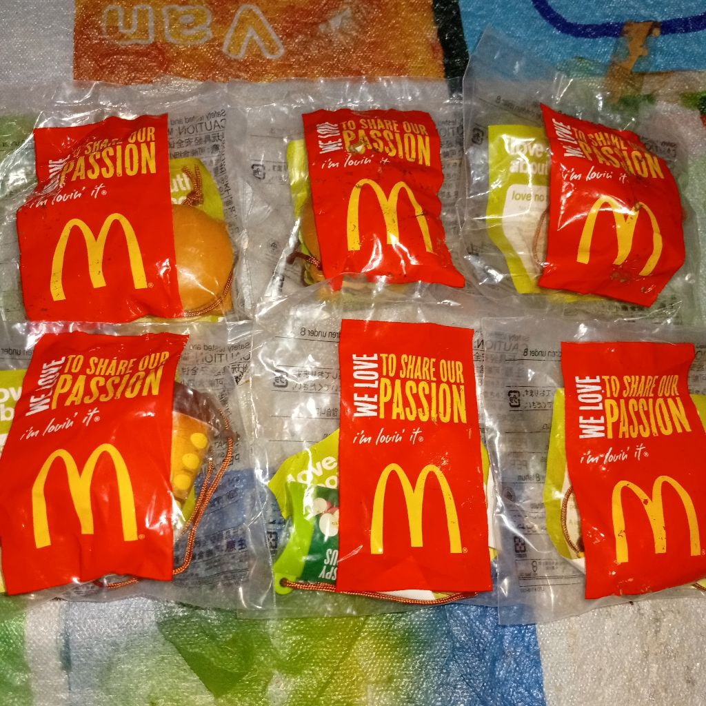 happy meal toys food icon 2011 full set new segel