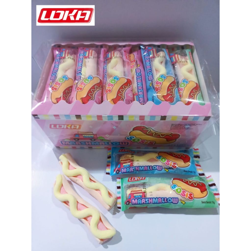 marshmallow sosis 1 pack isi 30 bungkus