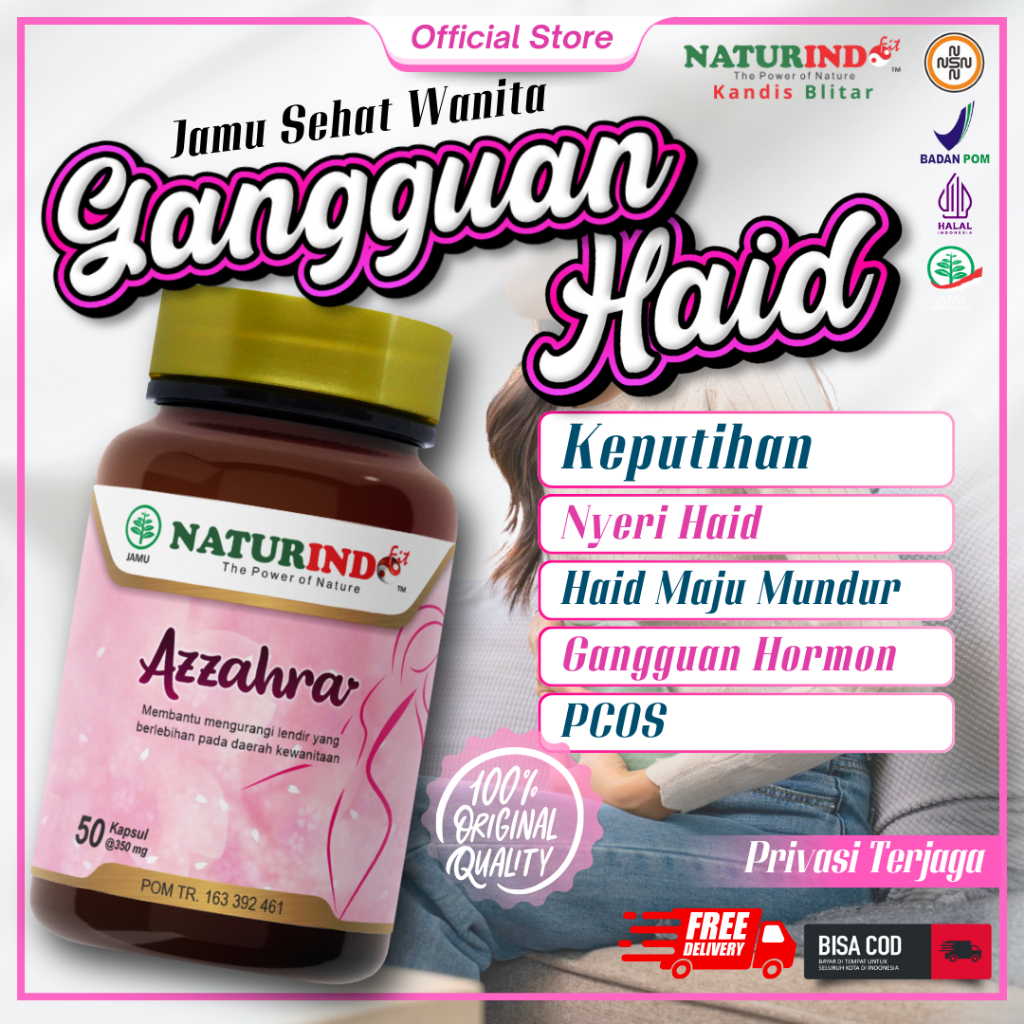 Obat Gangguan Haid Maju Mundur Haid Berkepanjangan Nyeri Haid Ganguan Hormon Naturindo ORI BPOM