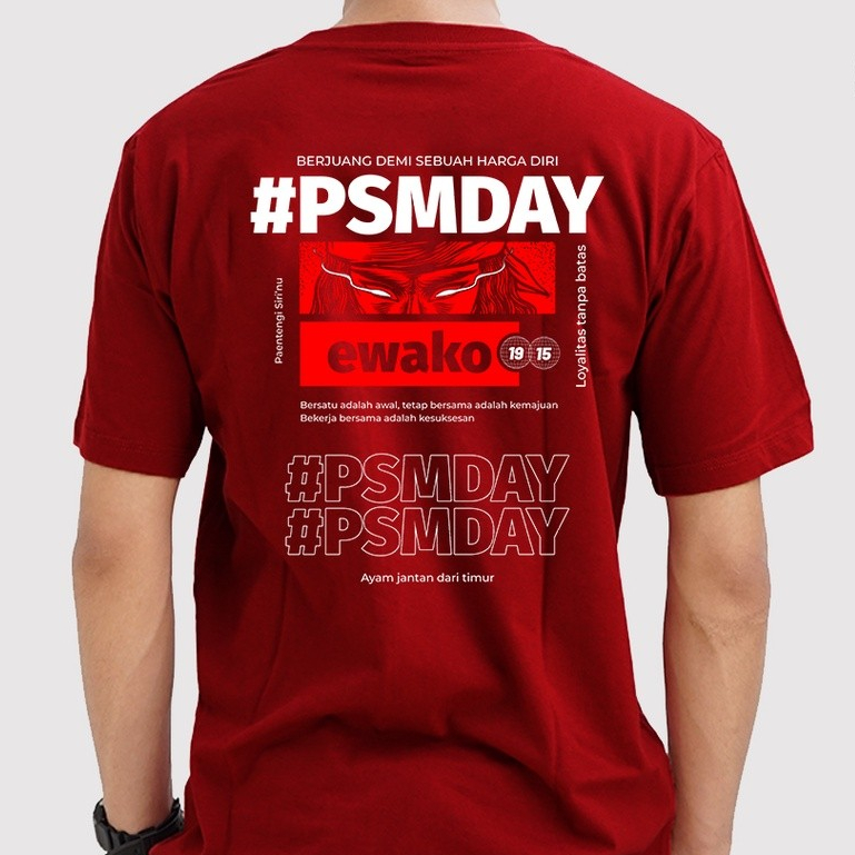 Kaos PSM Makassar Edisi PSMDAY  / Baju PSM Makassar / Kaos Makassar / Tshirt PSM / Jersey PSM