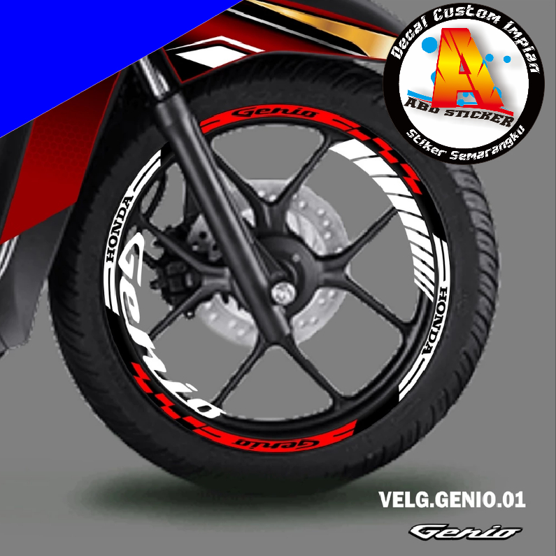 CUTTING STICKER VELG GENIO - STIKER LIS LIST VARIASI BAN/VELG HONDA GENIO |KODE B102