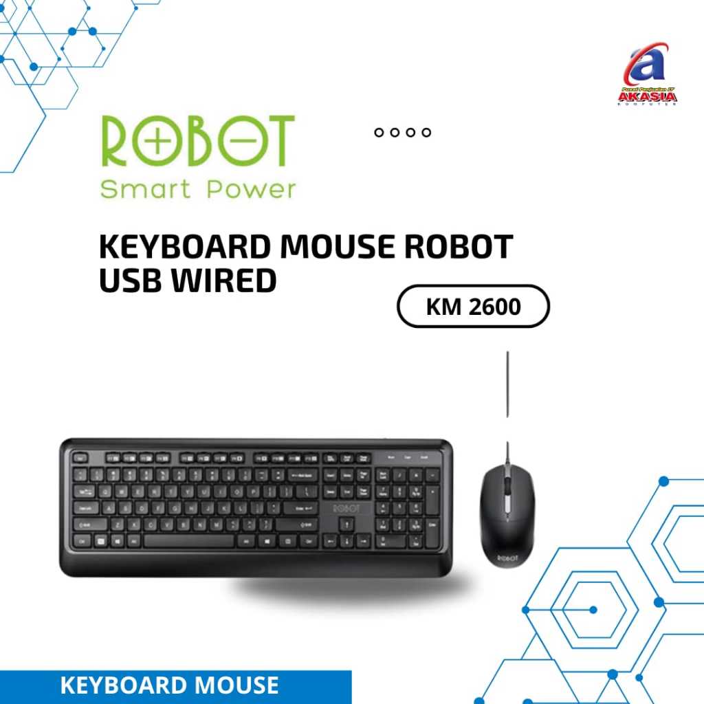 ROBOT Keyboard Mouse RObot USB WWired KM 2600