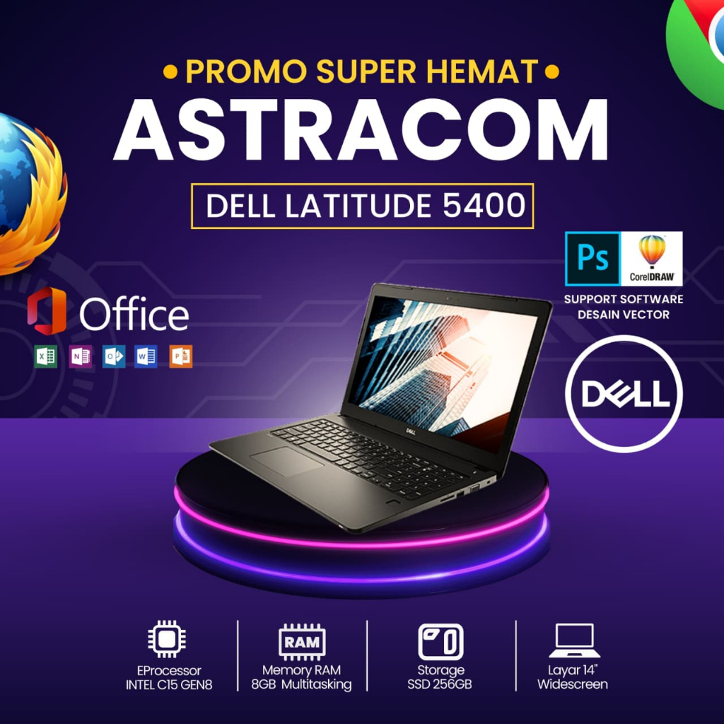 Dell Latitude 5400 Ci5 GEN8 SSD 256 GB Mantap