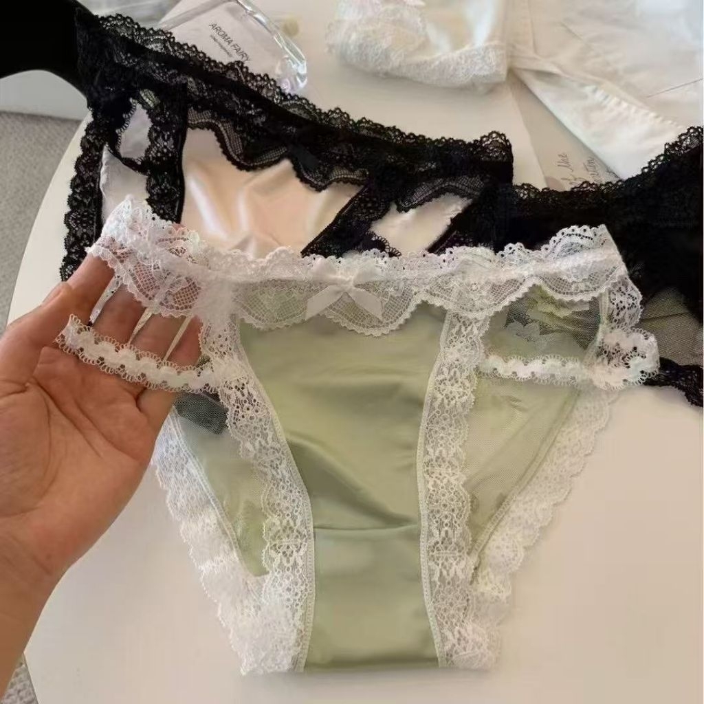 Celana Dalam wanita Bahan satin sutra premium Renda Seksi,Antibakteri (2830)