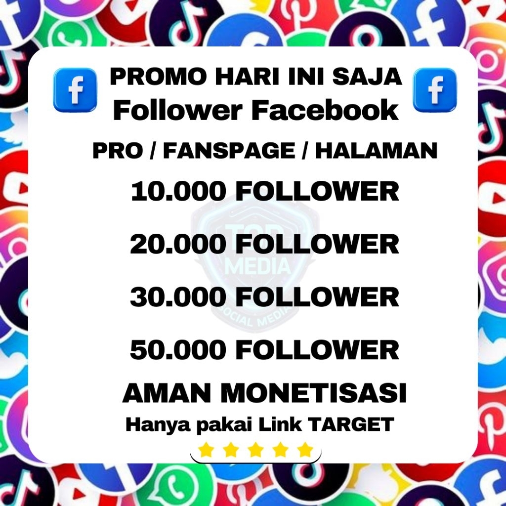 Follower Pengikut Facebook Pro Fanspage Halaman Follower Facebook Pro