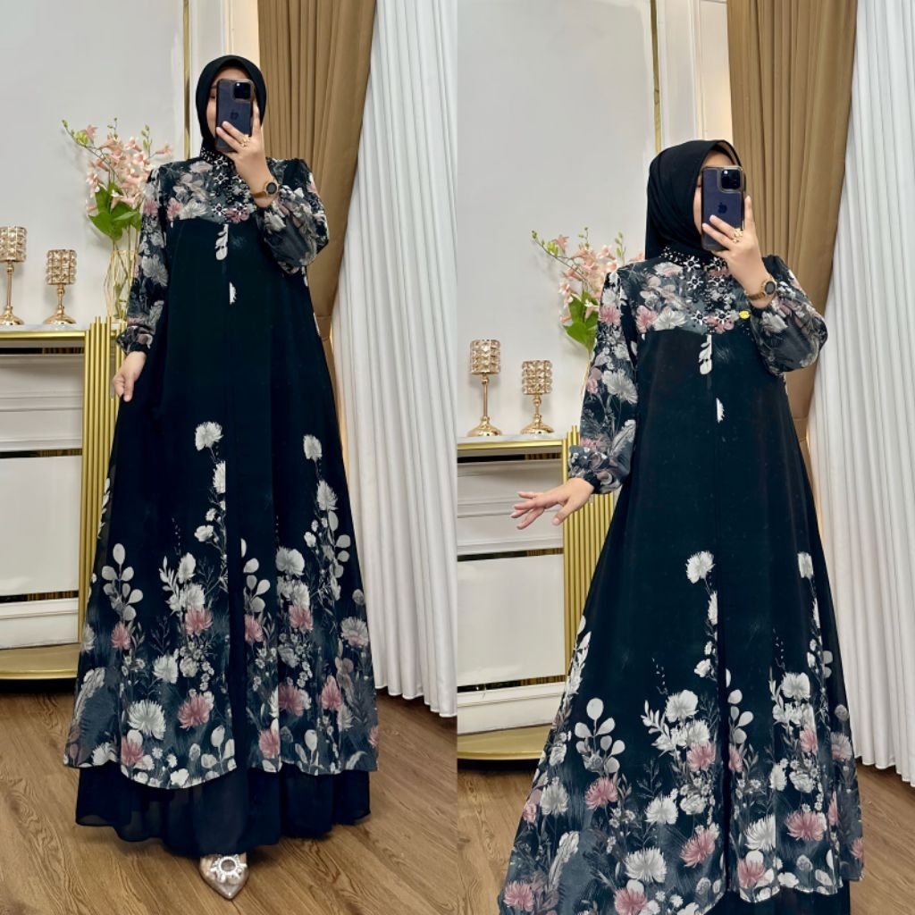 Zema Dress Set Hijab / COD / Gamis Zema Dress original brand