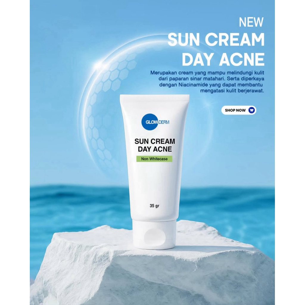 sun cream day acne glowderm