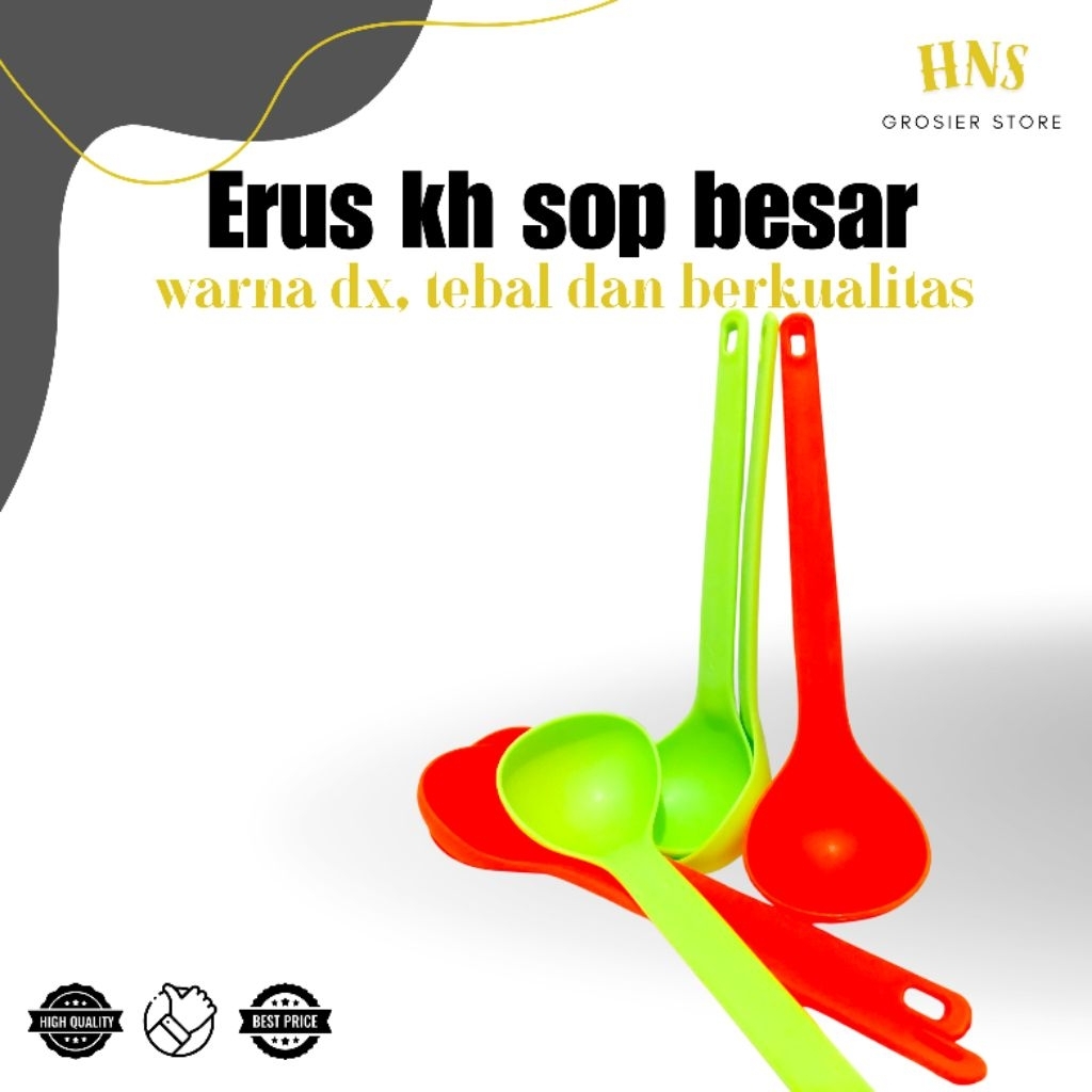 Erus sendok sop sayur KH plastik tebal grosir