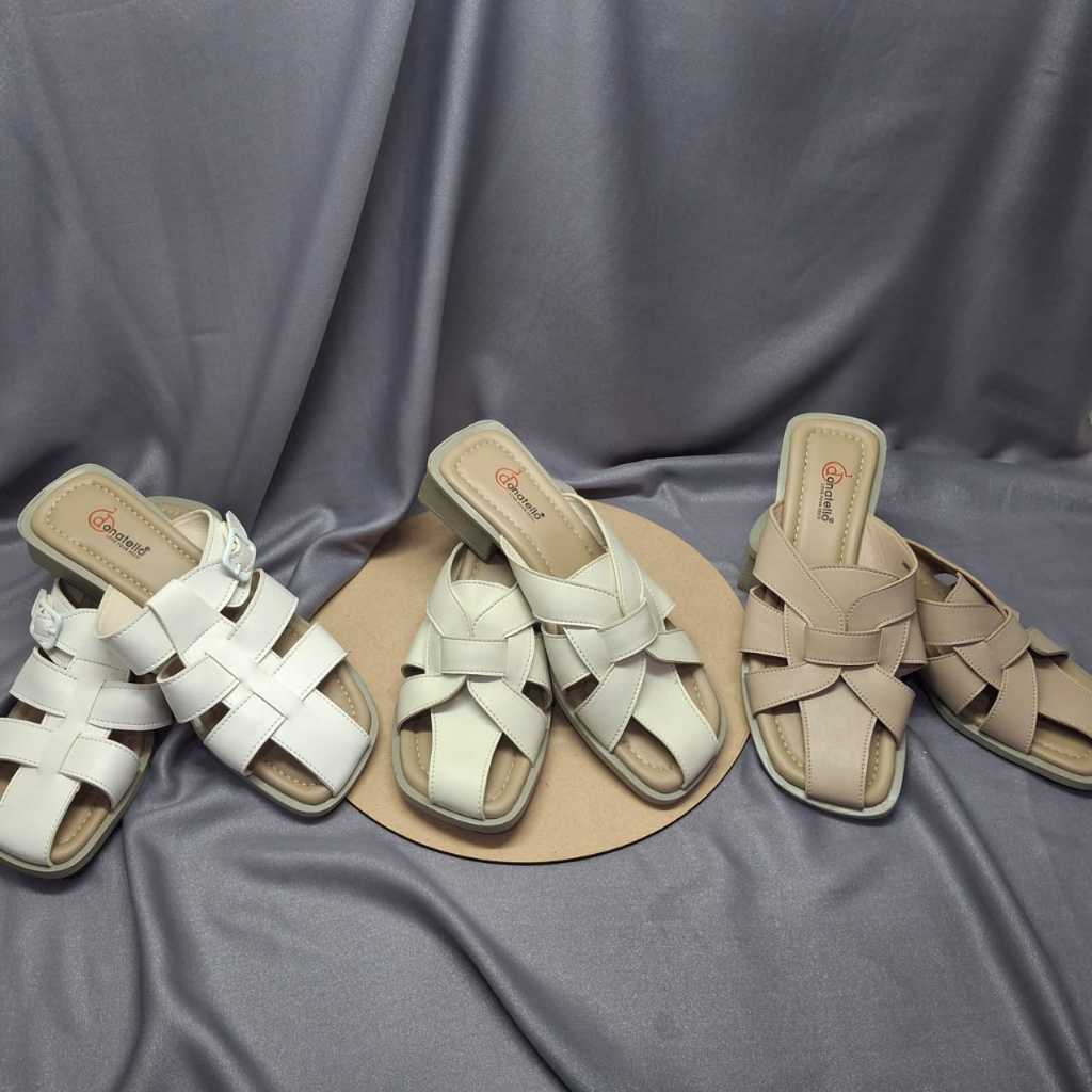 Donatello Sandal Flat Wanita Wedges Slip On Sandal Terbaru
