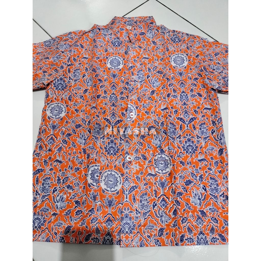 AISYIYAH ORANGE LOGO KECIL SERAGAM SEKOLAH ANAK PAUD TK KB RA