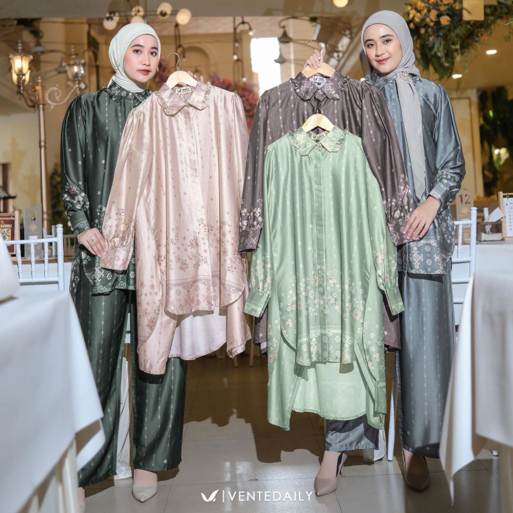 { NEW } SETELAN WANITA FAYRA BY VENTE // FASHION MUSLIM // KENISA JUMBO SET BY EDELWAIS