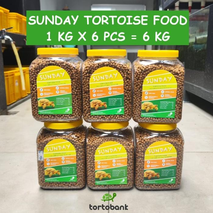 1 KG SUNDAY TORTOISE FOOD 1KG - BUKAN KUNKKA JURASSIC MEIZU JGS PREMIUM GT FREEK GTF PRO REPTILES - 