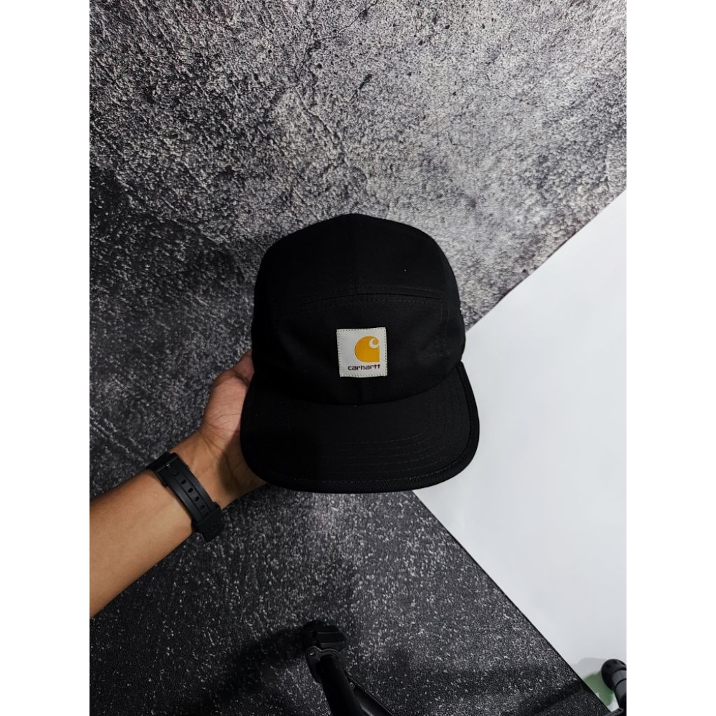 TOPI CARHARTT FIVE PANEL BLACK