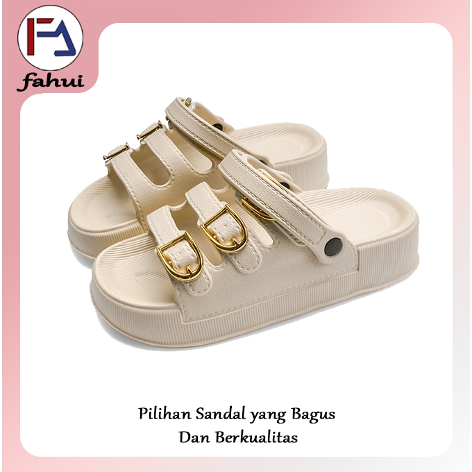 FaHui Sandal Wanita Korean Style Sandal Selop Wanita Sandal Wanita Branded Original Sepatu Karet Wan