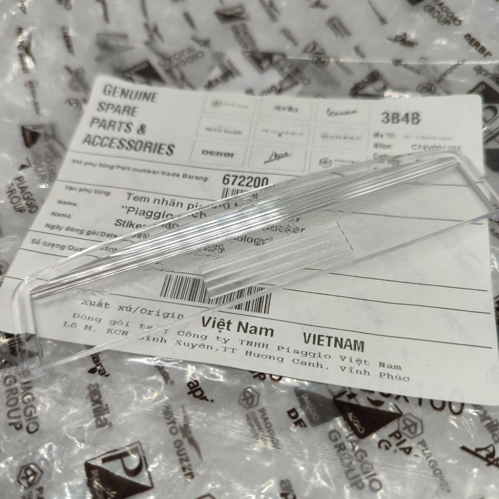 Mika Lampu Plat Nomor Belakang Vespa Matic LX S LXV