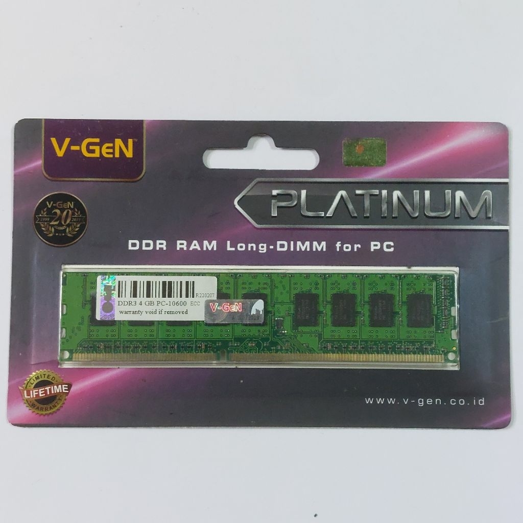 Ram PC SERVER ECC DDR3 4 GB PC10600 VGEN PLATINUM