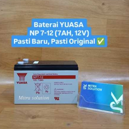 Baterai Yuasa NP7-12 NP 7-12 (7AH, 12V)