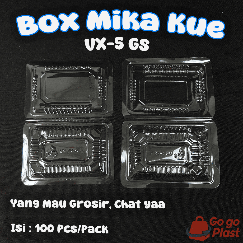 Mika Kue Plastik VIP Ukuran VX-5 GS Isi 100 Pcs / Mika Bolu / Mika Tebal