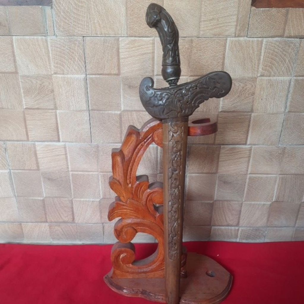 Keris Nogo Liong Luk 13 Kinatah Kuningan,Garapan Halus,Pamor Banyu Mili