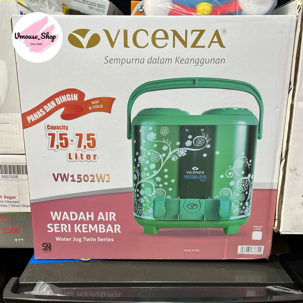 TERMOS DISPENSER AIR PANAS DINGIN VICENZA 15 LITER - WATER JUG VICENZA GANDENG - TERMOS AIR GANDENG 