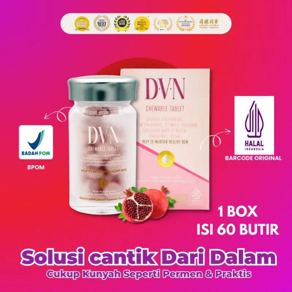 DVN COLLAGEN ORIGINAL ISI 60 TABLET ADA LOGO HALAL DAN BPOM RI