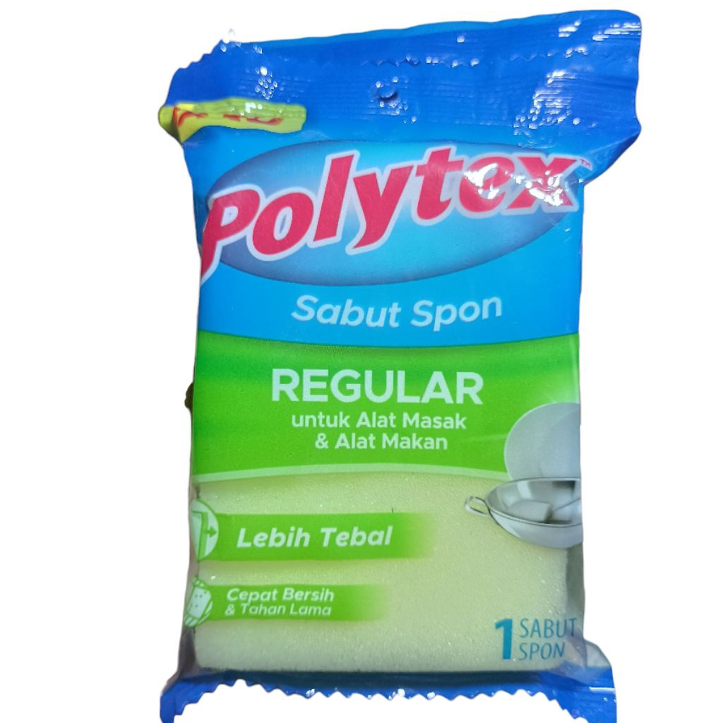 Spon dan Sabut Polytex Spons Cuci Piring Kuning Hijau Sponge Sabut Spon