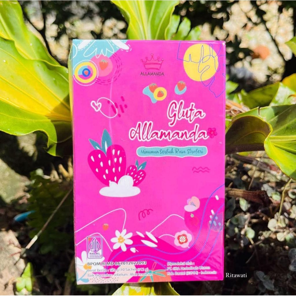 GLUTA ALAMANDA MINUMAN COLLAGEN RASA STRAWBERRY BISA COD