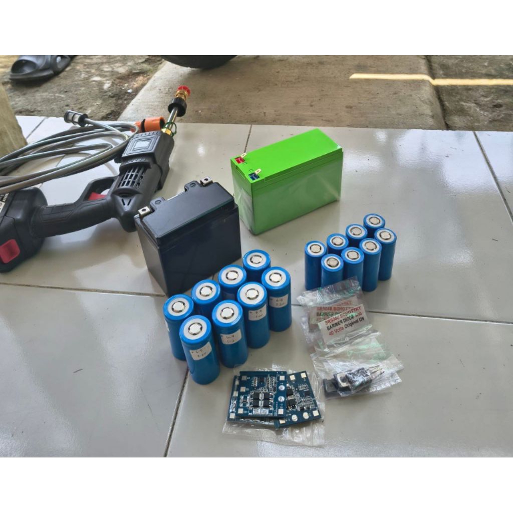 battery lifepo4 12v 6ah+bms30ah cell baru tanpa box