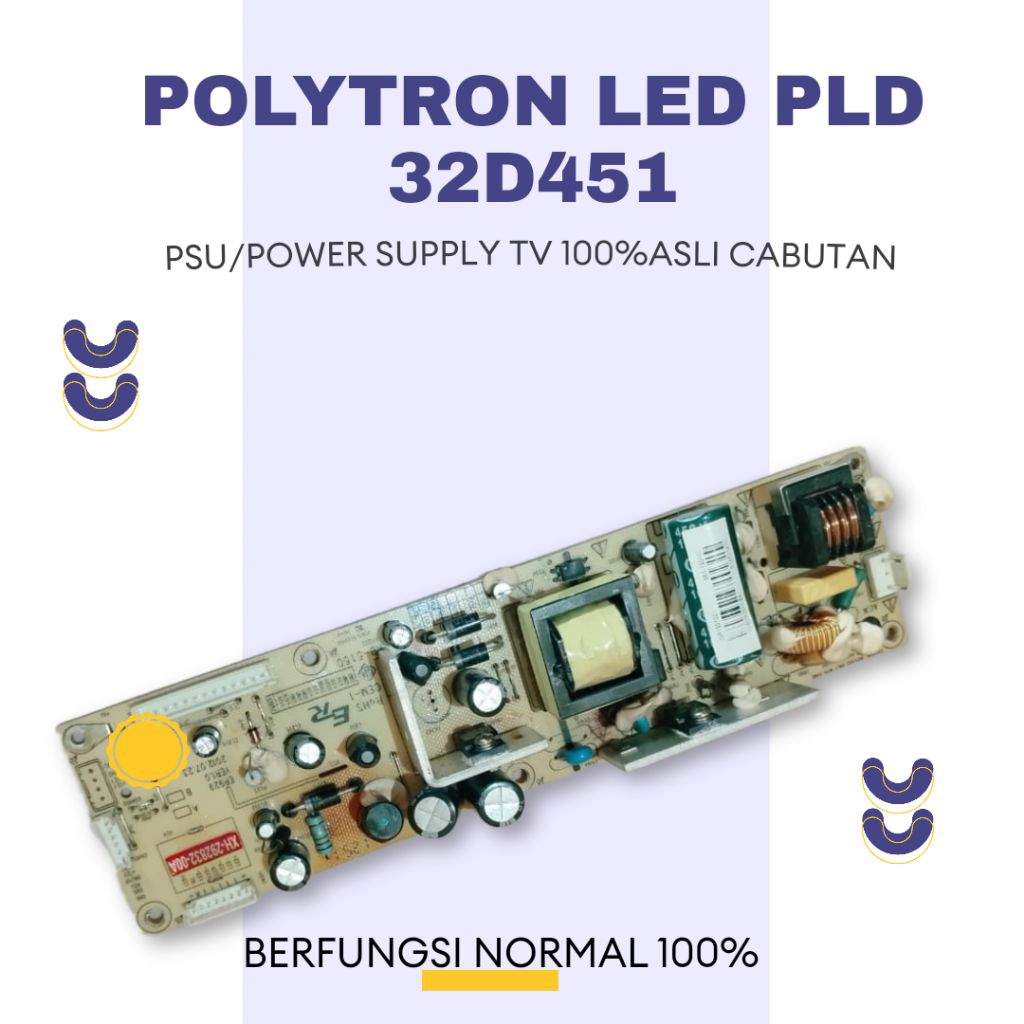 psu pld  32t451 32d451 power supply tv Polytron led 32d451 asli cabutan